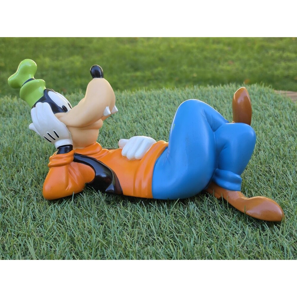 Vintage 12" Long Disney Goofy Plastic Coin Bank With Original Stopper Good Shape